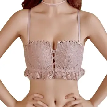 

Push Up Seamless Bra Bralette Deep-V Square Cup Plus Size Bra Invisible Spaghetti Strap BH Wire Free Style Bra Lingerie