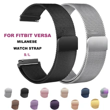 Металлический браслет из нержавеющей стали для Fitbit Versa, ремешок серии, Миланский магнитный браслет, fitbit Lite Verse, 2 ремешка, аксессуары
