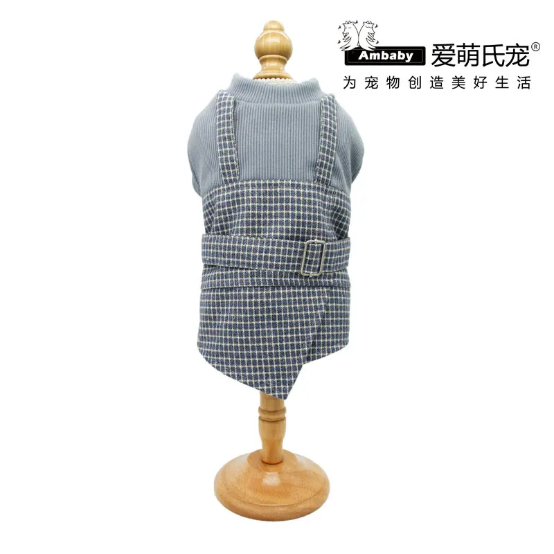 Grey Ambaby Autumn Winter Pet Clothes Dog Clothes Four-Legged Winter Jumpsuit For Small Medium Large Size Dog Cat Pets - Цвет: Grey