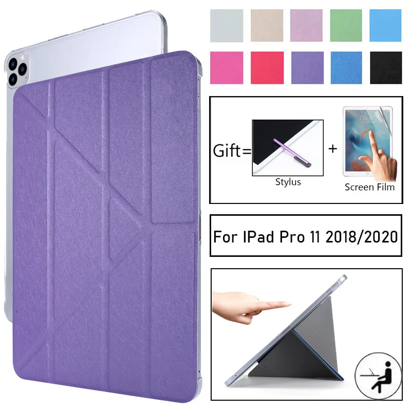 Магнитный чехол для iPad Pro 11 2020 и 2018 ультратонкий умный из искусственной кожи