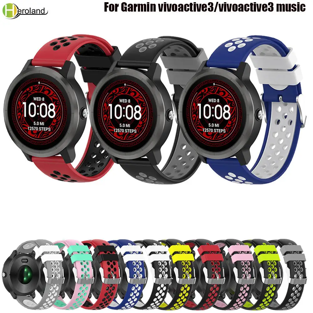 Cinturino Da 20Mm Per Cinturino In Silicone Garmin Vivoactive 3 3Music 5 Smartwatch Per Bracciale Garmin Venu /Venu 2 Plus Sq 2