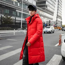 Autumn Winter Men's Long Jacket Parkas Men Warm Casual Parka Coat Medium-Long WaterProof Thickening Hat Jacket Parka Men