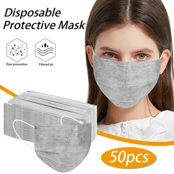 

50pcs Adjustable Straps Fast Shipping Facemask One time Masker 3Ply Mascarillas Desechables Fast Shipping Facial Masker 3Ply Box