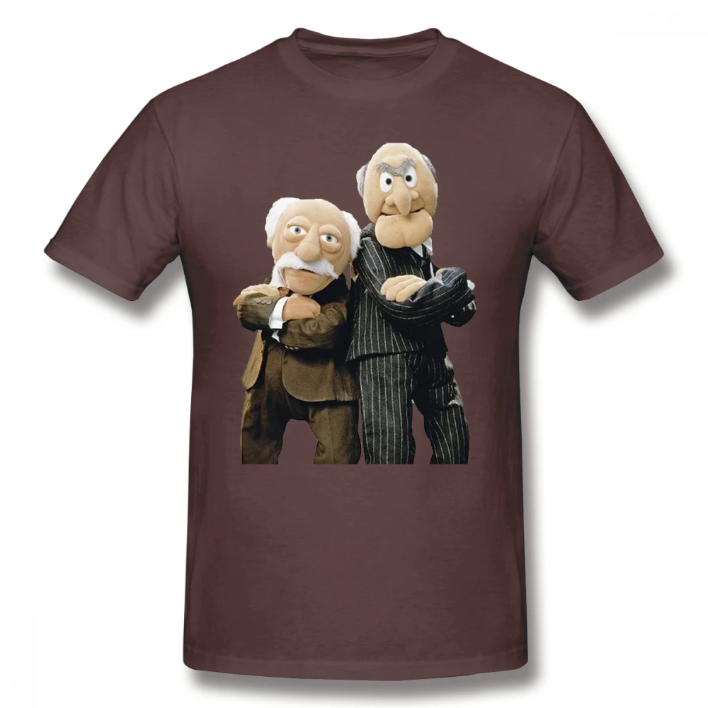 One yona Muppets футболка Statler And Waldorf модная футболка с коротким рукавом мужская футболка с принтом хлопок плюс размер футболка - Цвет: Coffee