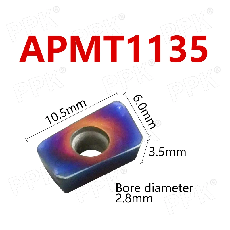 

10pcs APMT1135 Nano-blue coating Discount Milling Tool CNC Lathe Tungsten Carbide Tools Processing Stainless Steel and Steel
