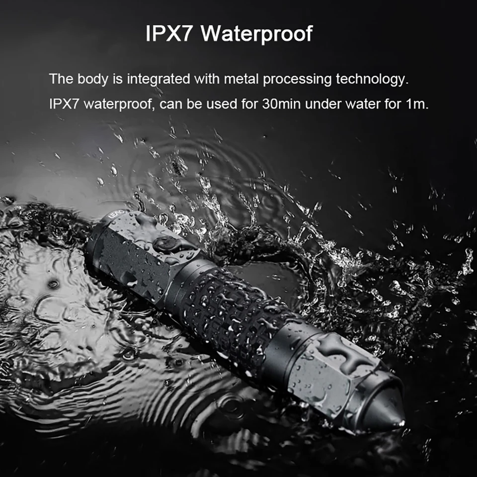 Xiaomi LEAO CREE XP - E2 Powerful LED Flash Light Car Safety Hammer Waterproof Diving Flash Light (1-2) 