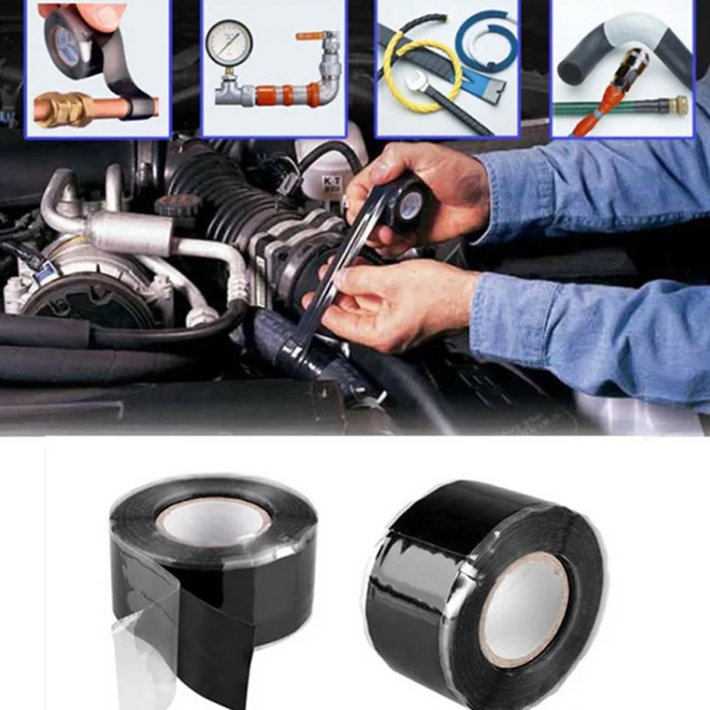 

Waterproof Black Silicone Repair Tape Bonding Home Water Pipe Repair Tape Strong Pipeline Seal Repair Tape 1.5/3M