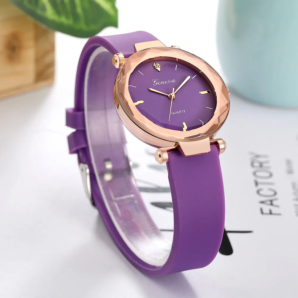 Модные женские кварцевые часы водонепроницаемые повседневные кремнеземный ремешок часы Простые аналоговые наручные часы подарок на День Благодарения