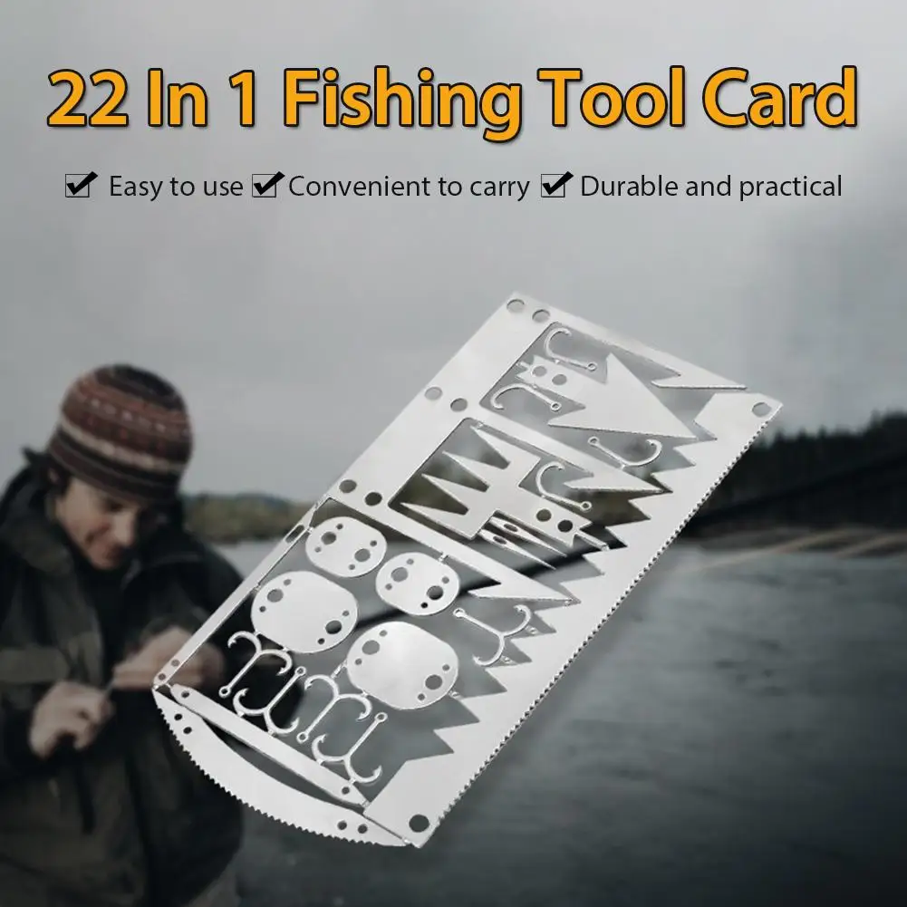 2шт 22 в 1 Карманный EDC карточный инструмент многофункциональный инструмент для выживания кемпинга карта выживания Аварийный Набор для наружной рыбалки пешего туризма охоты