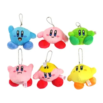 

8cm Star Kirby Plush Toys Keychain Cute Game Small Doll Key Chain Girl Bag Pendant Accessories Keyring Children Gift