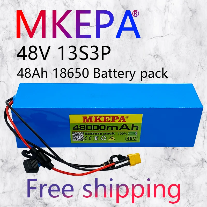 13S3P 48V 48000Ah lithiumion battery 1000w Lithiumion Battery Pack For Electric bicycle Scooter BMS+fuse device | Электроника