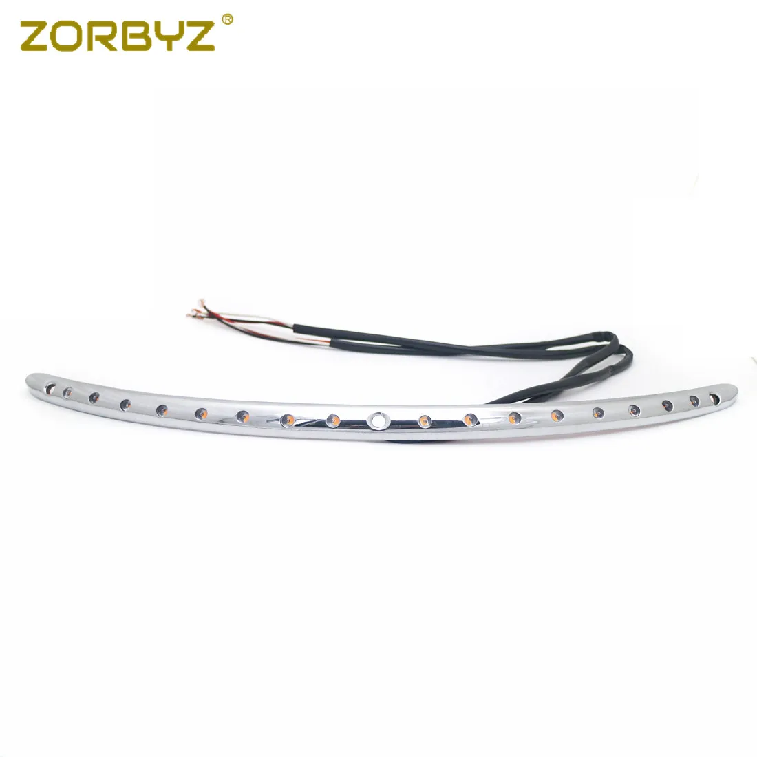 ZORBYZ светодиодный хром лобовое стекло Отделка Янтарный указатель поворота для Harley Touring Electra Glide Street Glide