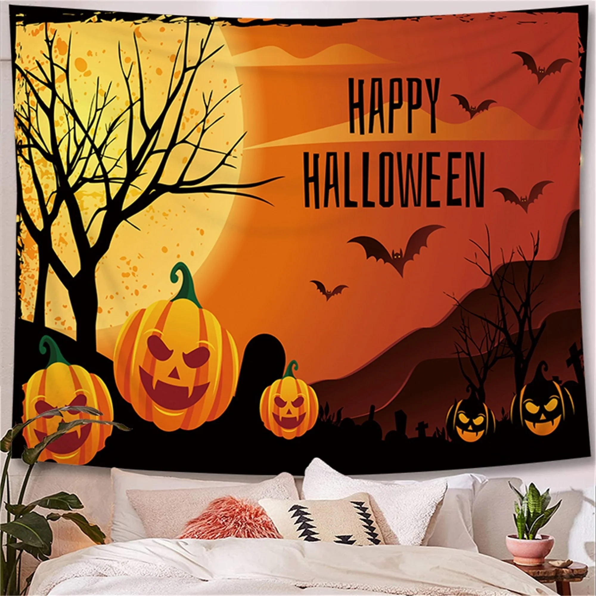 

Halloween Decoration Background Cloth 3D Printing Home Mural Tapestry Wall Decoration Hanging Cloth