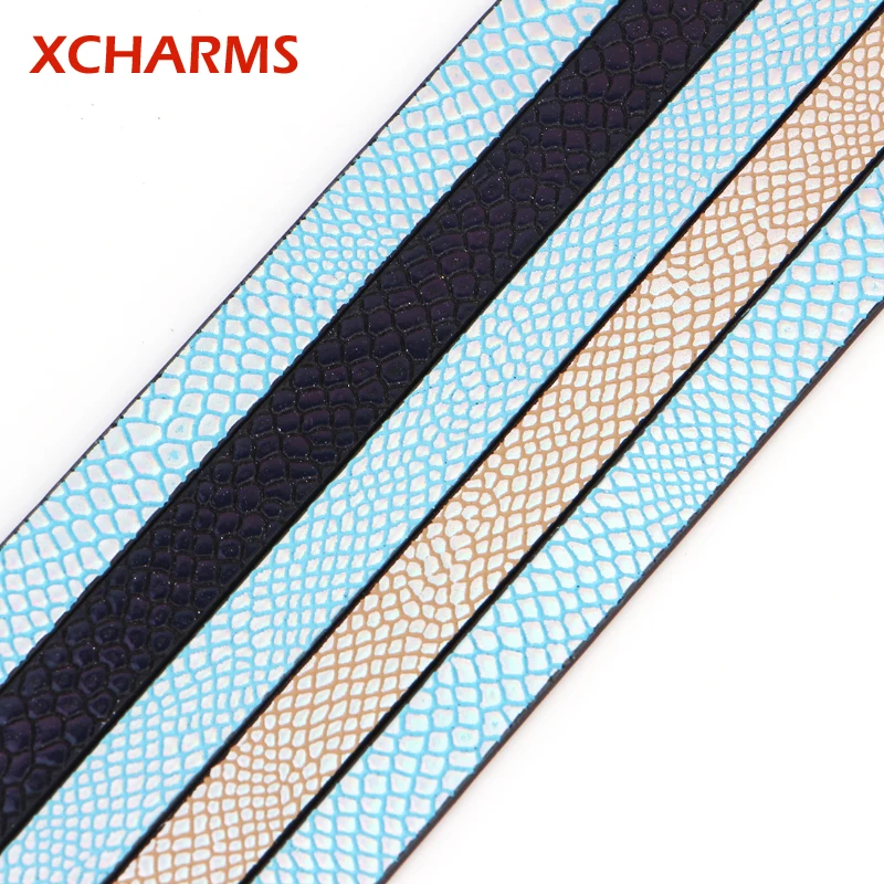 Шнур XCHARMS 10 мм из плоской искусственной кожи веревка змеиной фурнитура сделай сам