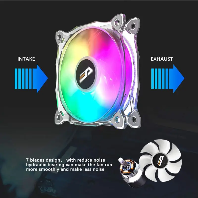 Aigo darkFlash 120 мм RGB светодиодный чехол для ПК Вентилятор охлаждения процессора тихий+ дистанционный Вентилятор охлаждения воды AURA синхронизирующий компьютер кулер для процессора чехол для вентилятора