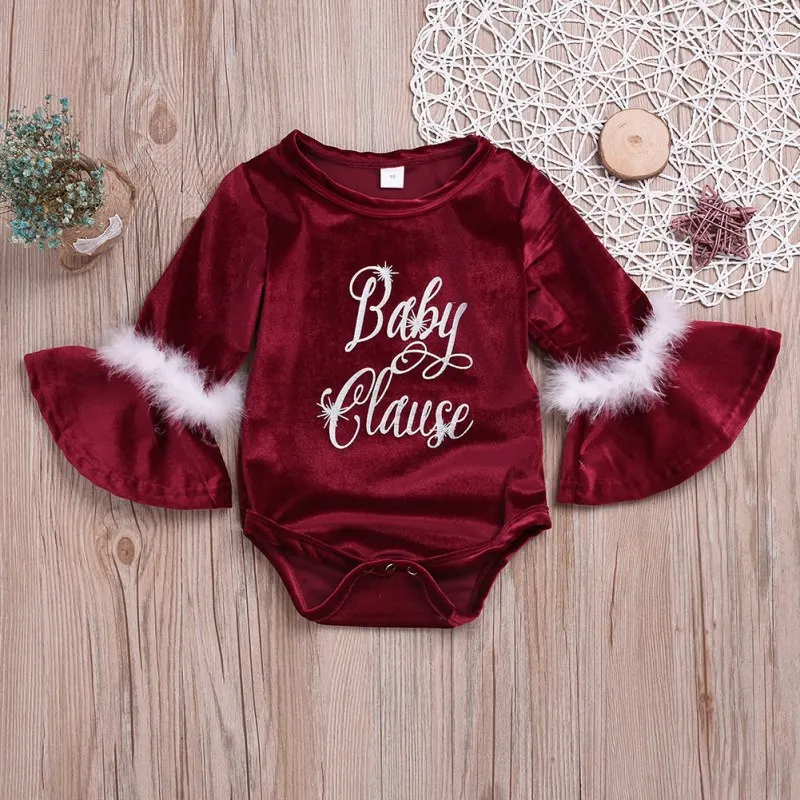 

2019 Spring Autumn Infant Baby Girls Romper Cotton Comfortable Cute Velvet Decoration Bell Long Sleeve Letter Printed Rompers