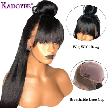 KADOYEE Lace Front Human Hair Wigs Brazilian Remy Hair 13x4 5