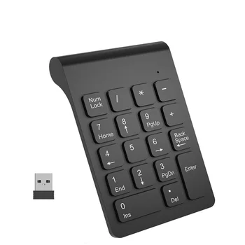 

Small-size 2.4GHz Wireless Numeric Keypad Numpad 18 Keys Digital Keyboard for Accounting Teller Laptop Notebook Tablets