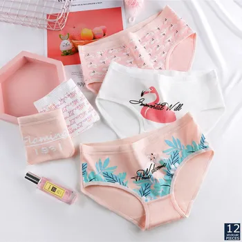 

12 Pcs/lot Wholesale Breathable Underpants Women Underwear Mid-Rise Lace Girls Ladies Panties Lingerie Sexy Briefs yzt 008