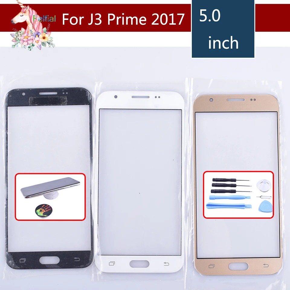 Для Samsung Galaxy J3 Prime Emerge 2017 J327 SM J327P GT сенсорный экран передняя стеклянная панель