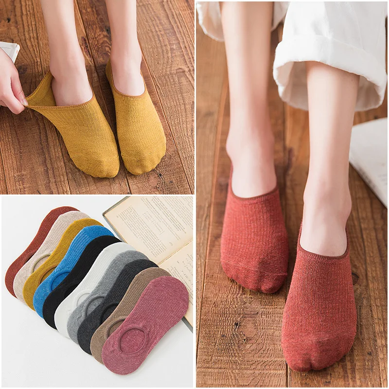 5 Pairs/lot Candy Colors Women Ankle Socks Funny Cute Solid Color Breathable Sports of Womens 4 Seasons Basic Daily | Женская одежда