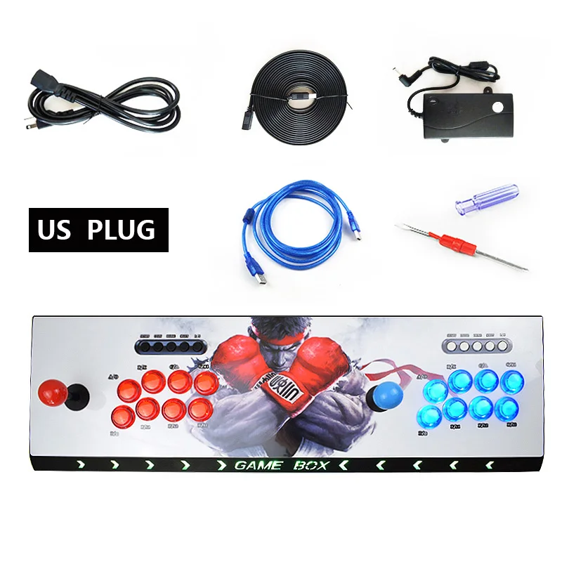 Style 5 US PLUG Pandora 3D аркадная коробка 2448 в 1 Функция сохранения нулевой задержки 8 кнопок Джойстик контроллер PCB 134 шт. 3D игры ретро аркадная консоль - Цвет: Style 5 US PLUG