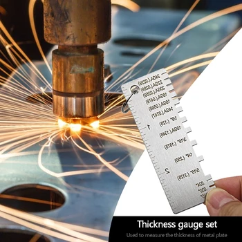 

Double-sided Compass Tool Multifunction Stainless Steel Metal Plates Thickness Measuring Tool Ruler with Key Ring