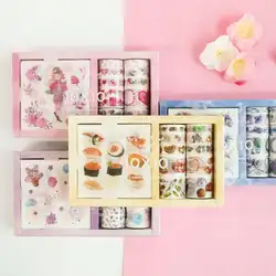 Новинка Kawaii 10 шт. Васи Маскировочная клейкая лента с 10 шт. наклейки Скрапбукинг Декоративные наклейки для справочника подарок на день