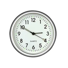 Точные портативные светящиеся автомобильные часы Интерьер Мини авто аналог самостоятельно декоративная наклейка на практичный Круглый Стиль