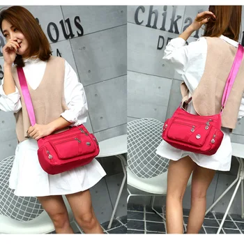 

New Fashion Women Shoulder Bag Large-capacity Messenger Bag Multi-layer Solid Color Casual Shoulder Messenger Bag