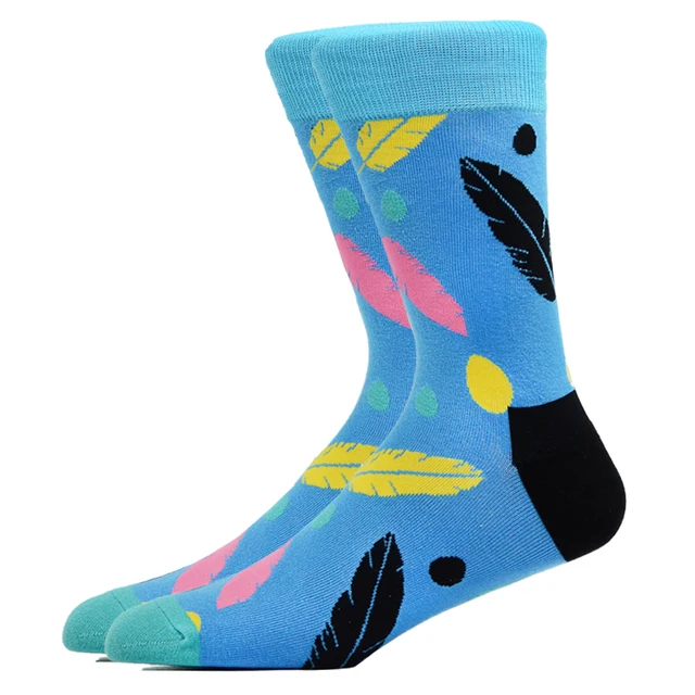 Fashion Men Happy Socks Combed Cotton Cartoon Animals Dog Cat Large Size Casual Women Cute Funny Harajuku Socks Colorful HK11046-7