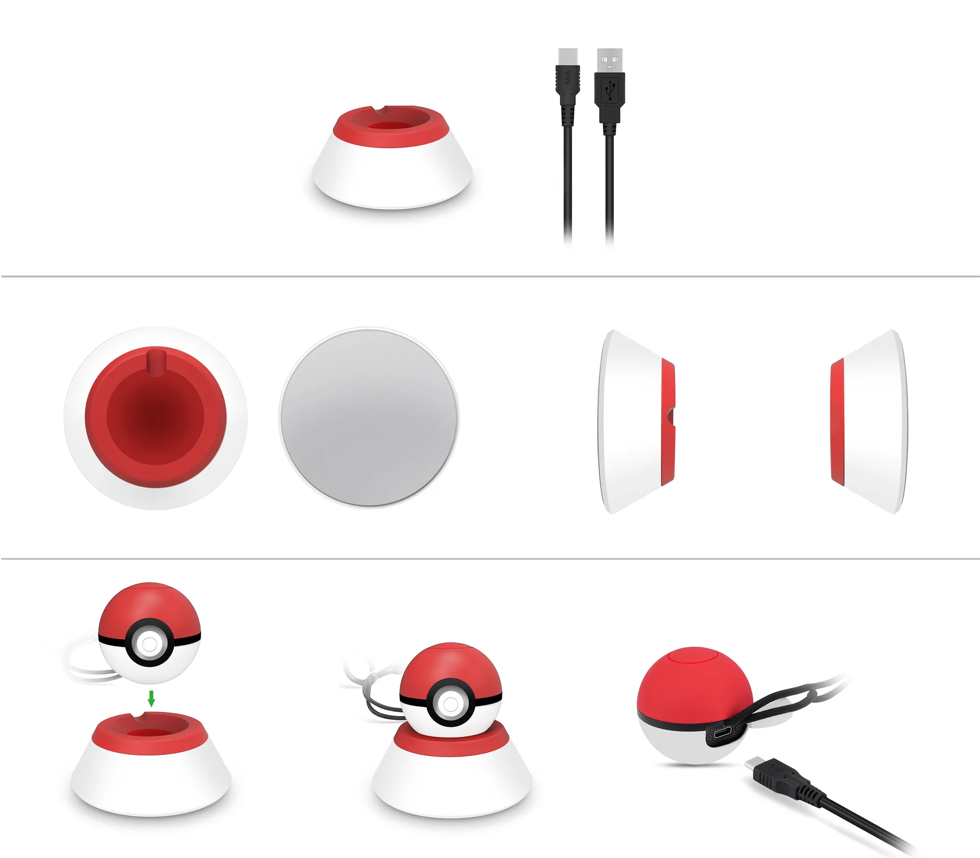 Switch poke ball charging base Switch fixed charger Pokemon charging support TNS-18123