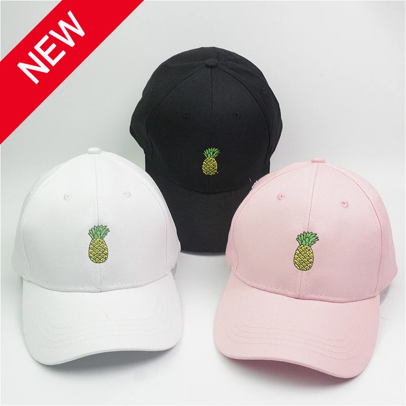 

2019 new Pineapple Embroidered Baseball Cap Funny Fresh Fruit Hipster Hat Pineapple Dad Hat Baseball Cap