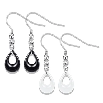 

2020 Explosion-shaped oval Ceramic Titanium steel earrings Crystal from Swarovskis 2 Colors Fit Women and female For Party