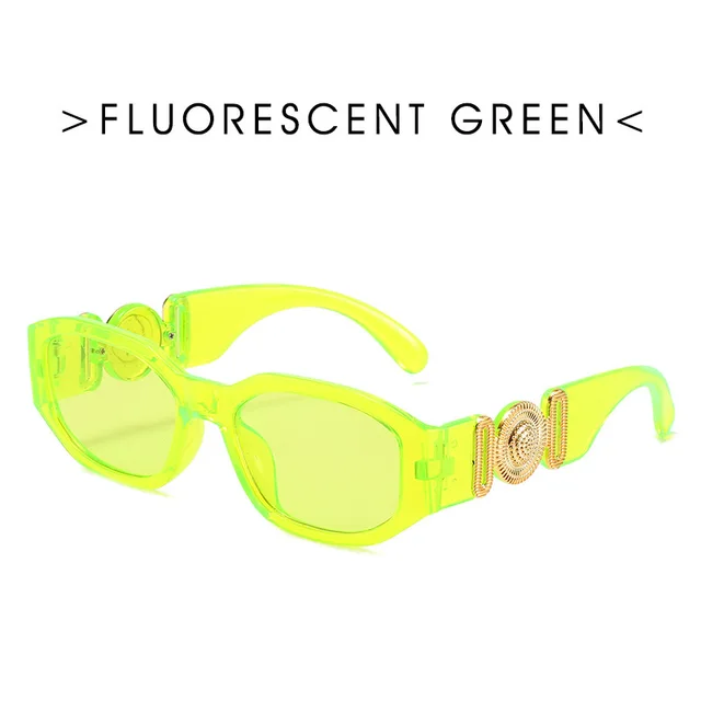 RBRARE Vintage Small Frame Sunglasses Women/men Luxury Brand Designer Vintage Gradient Sun Glasses Men Gradient Shades Glasses FluorescentGreen