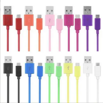 

Multicolor 1M USB Fast Charging V8 Long Wire Cord Mobile Phone Data Cable Charger Short Micro USB Charging Data Organizer