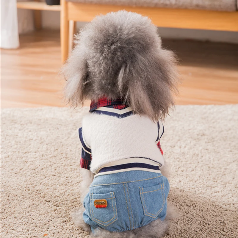 

Hipidog Free Shipping 2Pcs Plaid Dog Shirts Pet Clothes for Dogs Sweater Dropshipping