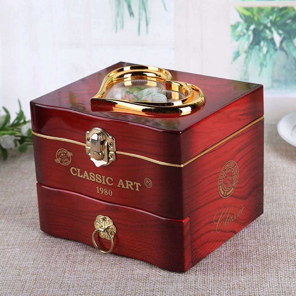 DIY Music Box Jewelry Box Rotating Ballerina Dancing Girl Table Jewelry Storage Crafts Ornaments Bedroom Home Decoration Gifts