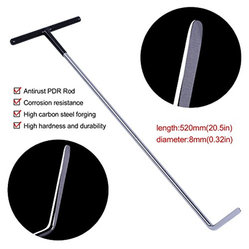 2pcs/set PDR Rods Crowbar Paintless Dent Repair Tools Mini Rods Hooks PDR Tools Kit For Car Dent Removal Tool Kit 2pcs/set PDR Rods Crowbar Paintless Dent Repair Tools Mini Rods Hooks PDR Tools Kit For Car Dent Removal Tool Kit