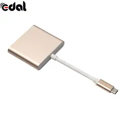 Новый USB 3,1 type C до 4k HDMI 3в1 мульти кабель адаптер конвертер для мобильного телефона Macbook A97 планшетный проектор монитор HDTV