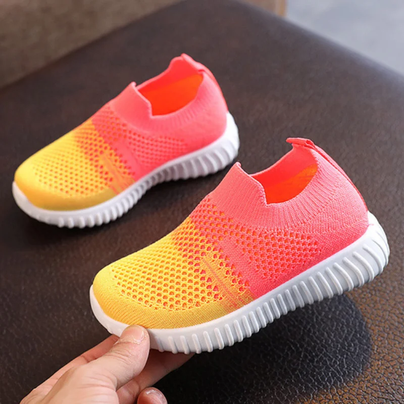 Kids Shoes Multicolor Knitted Toddler Baby Sneakers Casual Slip On Sneakers Children Shoes Kid Girls Boys Sports CSH1085