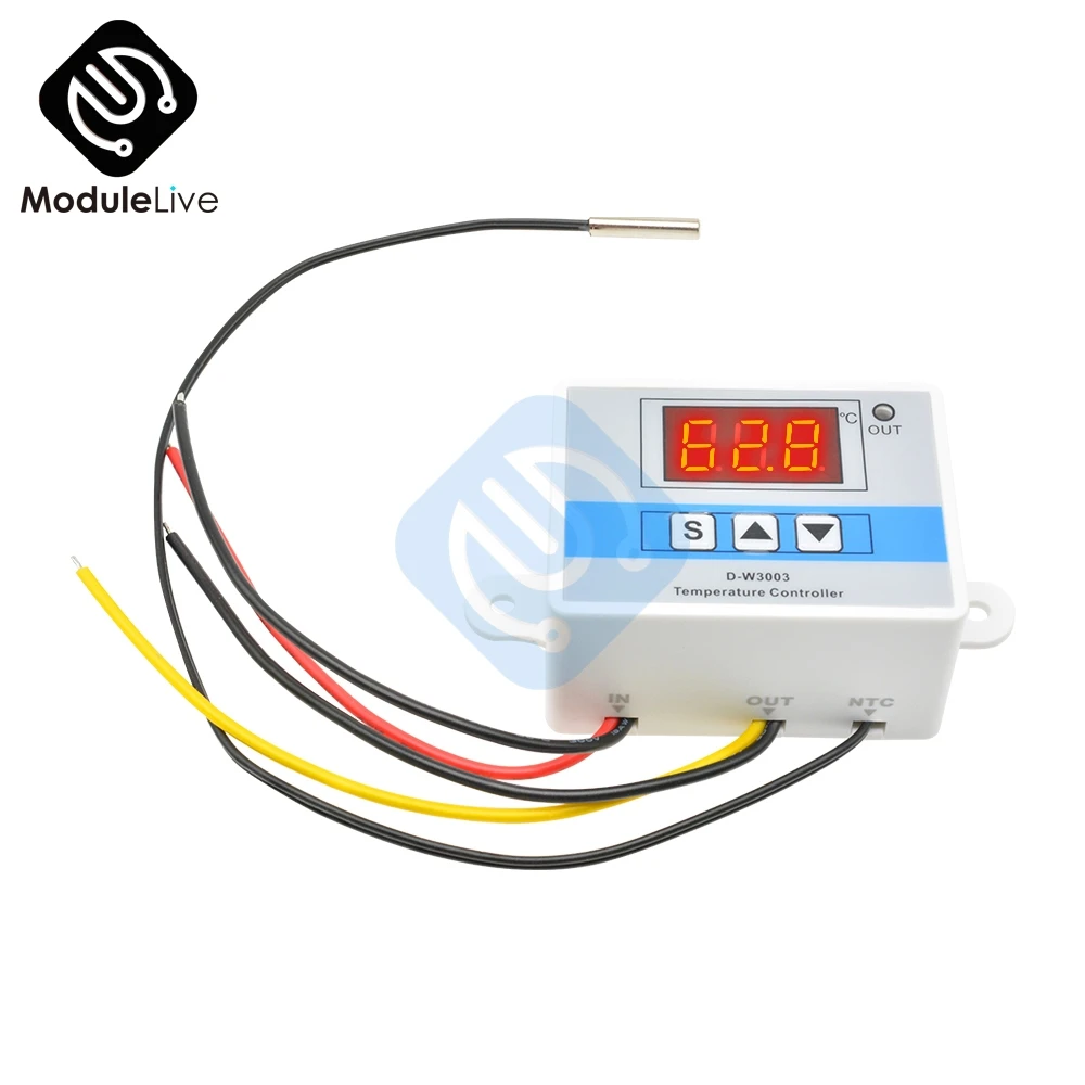 DC 12V W3003 LED Digital Thermostat Temp Temperature Controller Heating Cooling Sensor For Incubator Aquarium Replace W1209