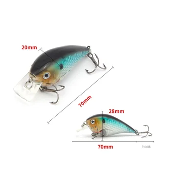 

70mm 8.8g Crazy Wobblers Topwater Crankbait Artificial Japan Hard Bait Pesca Floating Fishing Lures bass lure square crank bait
