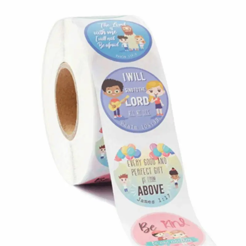 

500 Pcs / Roll Sealing Sticker Labels Christian Terms Sticky Stickers Baking