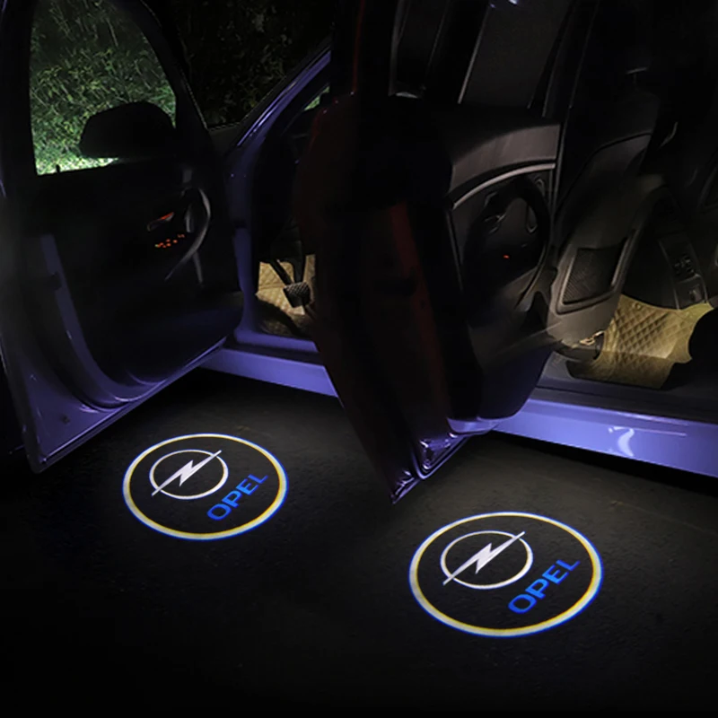 

1pcs Car styling Wireless LED Car Door Welcome Logo Light Laser Projector Ghost Lamp For Opel Astra H G J Insignia Auto parts