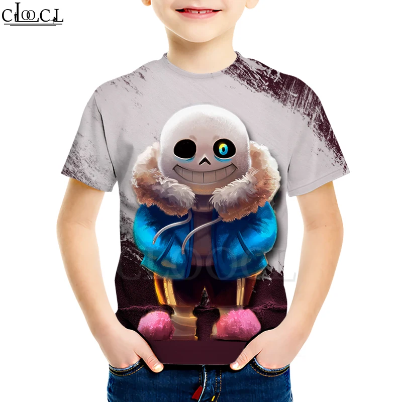 Детская футболка с принтом игры Undertale Креативная одежда для мальчиков и девочек 3D