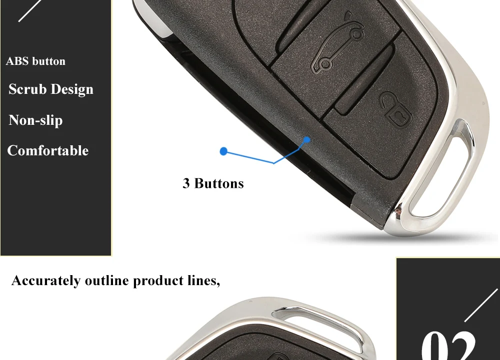 Keyforkess 5X OEM originale 433.92Mhz FSK ID46 PCF7941 Chip Flip Car Key per Citroen C4 c-quatre 3 pulsanti Auto pieghevole telecomando 13 Keyforkess 5X OEM originale 433.92Mhz FSK ID46 PCF7941 Chip Flip Car Key per Citroen C4 c-quatre 3 pulsanti Auto pieghevole telecomando - H335f82676d1742dfa1746069865a80927