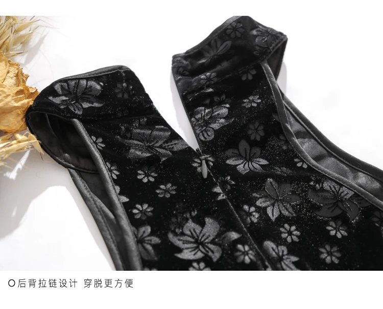 Сексуальное Бандажное мини-платье с разрезом, китайское традиционное чонсам, ночная сорочка, женское белье, вечерние, для ночного клуба, Униформа, костюм для косплея
