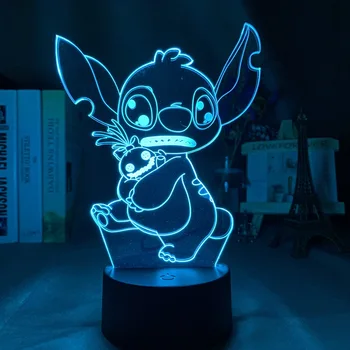 

Baby Night Light Stitch Hug Scrump Kids Bedroom Decor Nightlight Led Colorful Bedside Lamp Lilo and Stitch Gift Dropshipping