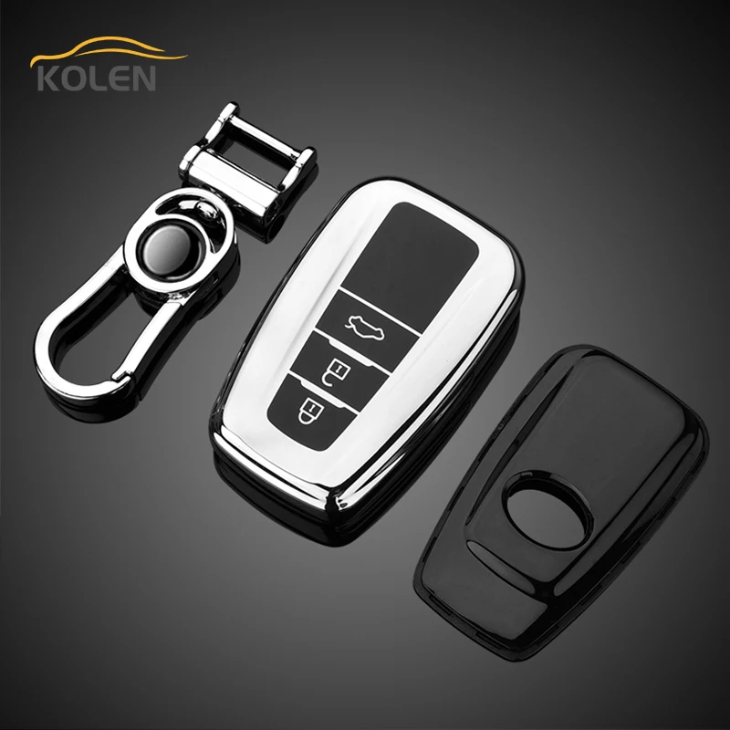 부드러운 TPU 자동차 원격 키 케이스 커버 쉘 포브, 도요타 프리우스 CHR C-HR 캠리 코롤라 RAV4 아발론 랜드 크루저 프로도 액세서리